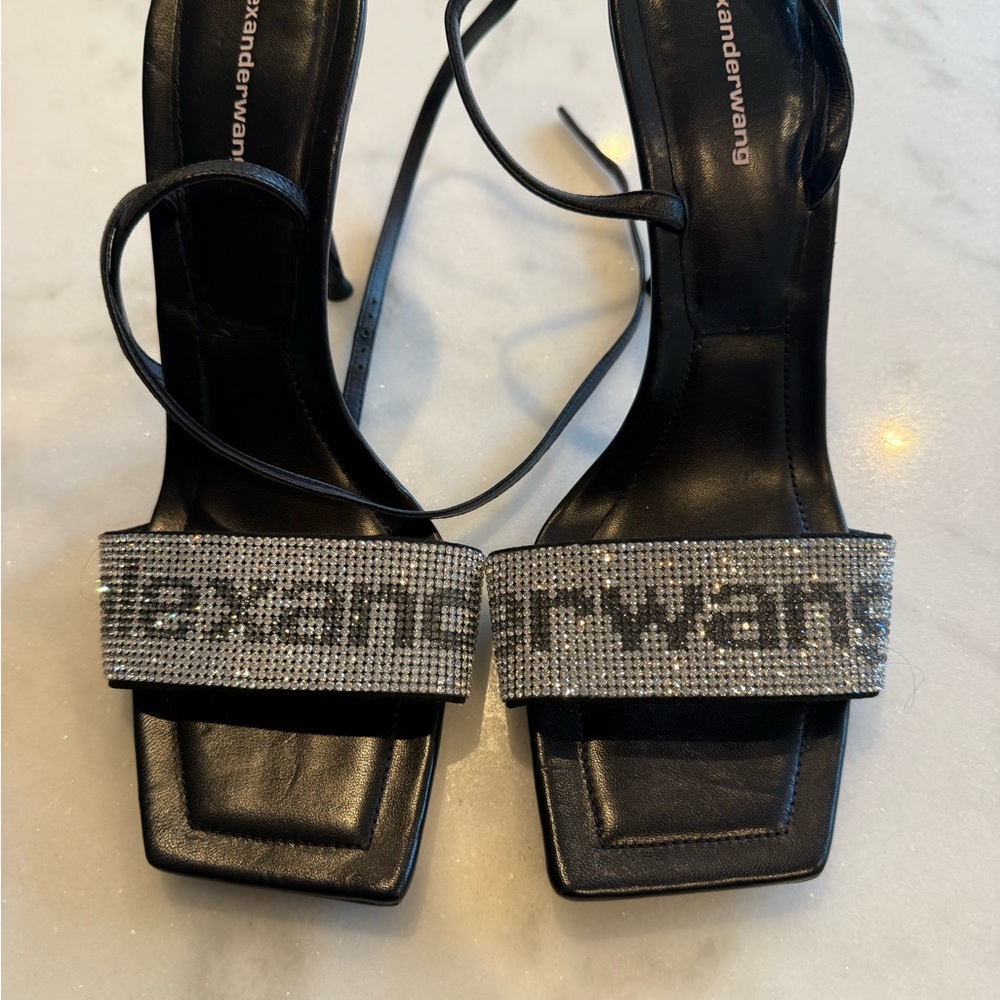 Alexander Wang Black Heels with Crystal Accents